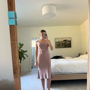 Elegant Mauve Slip Dress